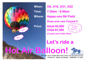 Hot Air Balloon in Happo!